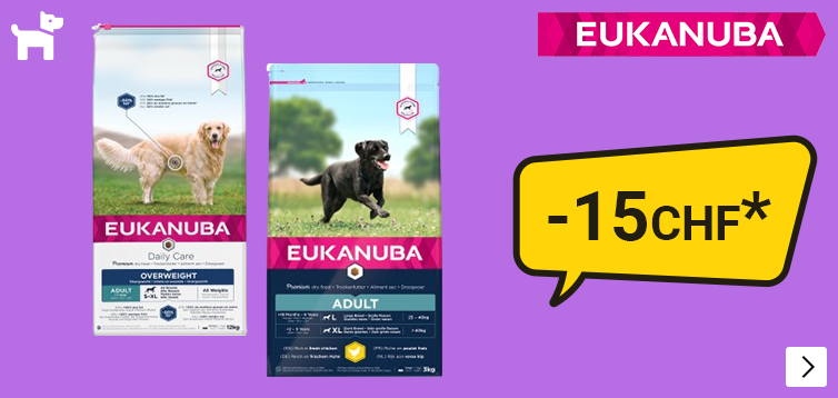 15 euro korting op 2 grootverpakkingen Eukanuba hondenvoer